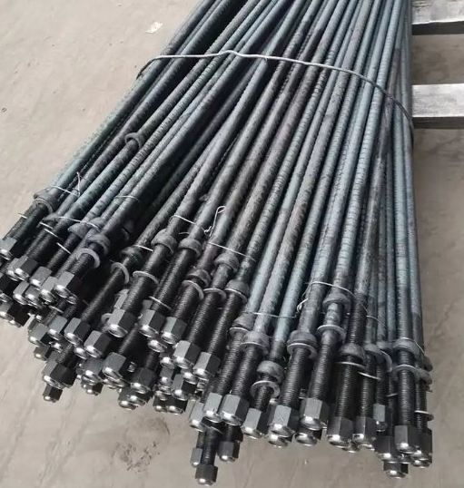 Left threaded rod anchor rod, specialized steel rod for mining support, hollow grouting anchor rod for coal mine suppor