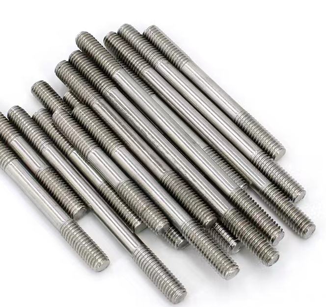 201/304/316 stainless steel double headed bolt, fully threaded stud, screw rod can be customized in length