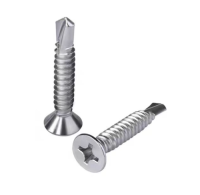 304 410 stainless steel drill tail steel wire countersunk cross groove self tapping self tapping tail screw flat head s