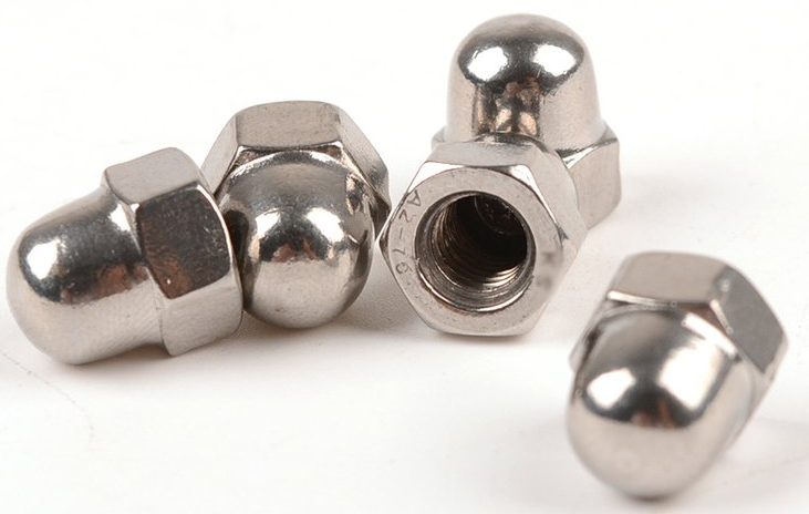 Cap shaped decoration with cap, female half circle ball head nut, stainless steel cap nut, spherical head nut, cap shap