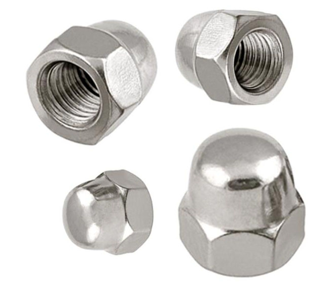 Cap shaped decoration with cap, female half circle ball head nut, stainless steel cap nut, spherical head nut, cap shap