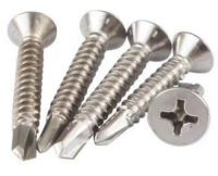 304 410 stainless steel drill tail steel wire countersunk cross groove self tapping self tapping tail screw flat head s