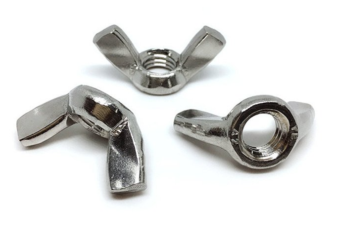 201/304 stainless steel hand twisted mother ingot nut, sheep horn butterfly mother butterfly nut, butterfly shaped nut
