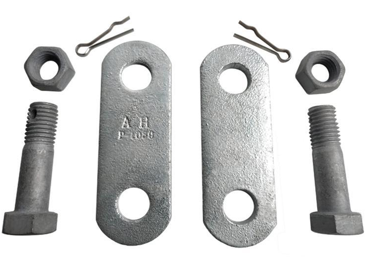 Hot dip galvanized parallel hanging plate P-12 P-7 double eye connection cable power fittings