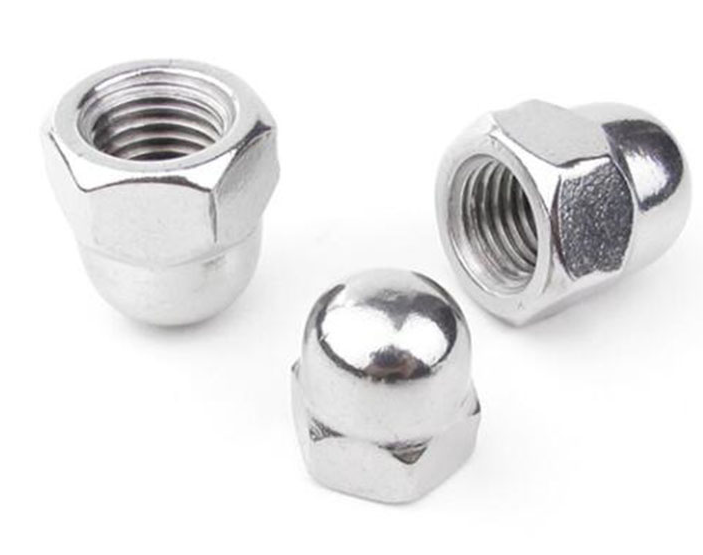 Cap shaped decoration with cap, female half circle ball head nut, stainless steel cap nut, spherical head nut, cap shap