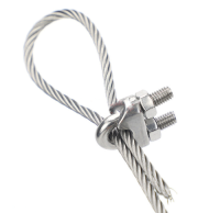 304 stainless steel wire rope single chuck decorative rope clamp fixed brake double clamp head, carbon steel wire rope
