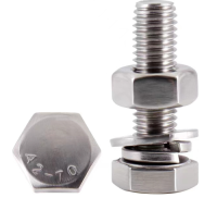 Stainless steel hexagonal bolt high-strength screw nut M8 201 304 316 DIN933 hexagonal head full tooth screw can be cus