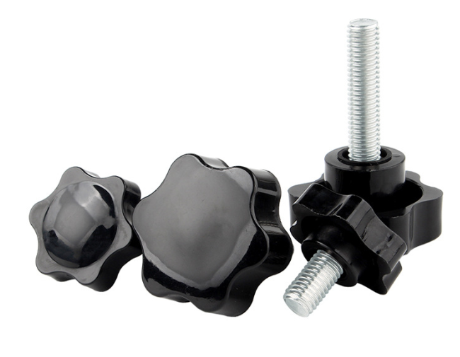 Carbon steel stainless steel plum blossom handle screw star shaped hand twisted rubber head with handle bolt plastic tw