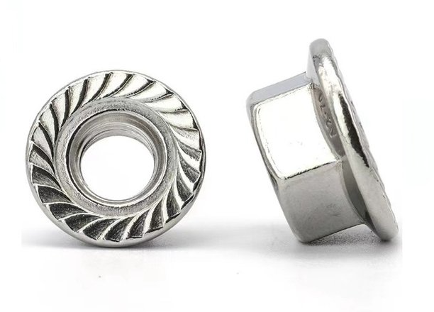 304 stainless steel fasteners, bolts, flange nuts, DIN6923 anti slip nuts