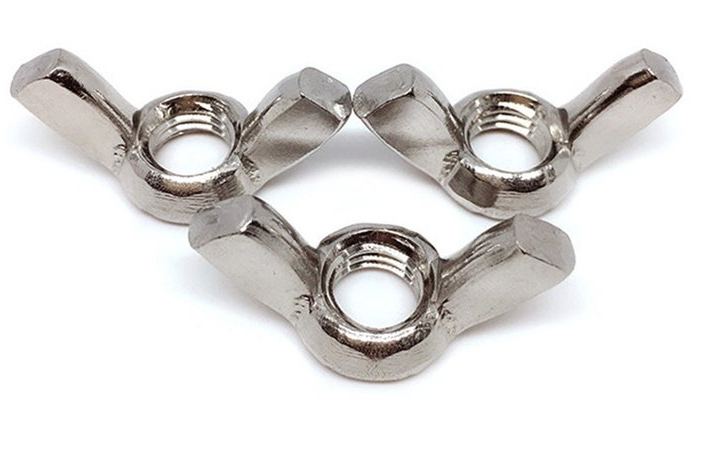 201/304 stainless steel hand twisted mother ingot nut, sheep horn butterfly mother butterfly nut, butterfly shaped nut