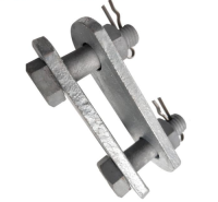 Hot dip galvanized parallel hanging plate P-12 P-7 double eye connection cable power fittings