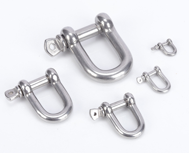 304 stainless steel D-type release buckle U-shaped release buckle bow ring lifting ring lifting lug D-shaped marine con