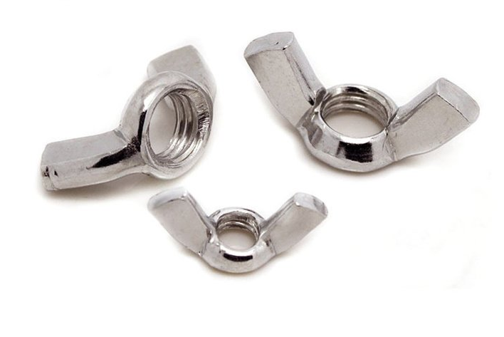 201/304 stainless steel hand twisted mother ingot nut, sheep horn butterfly mother butterfly nut, butterfly shaped nut