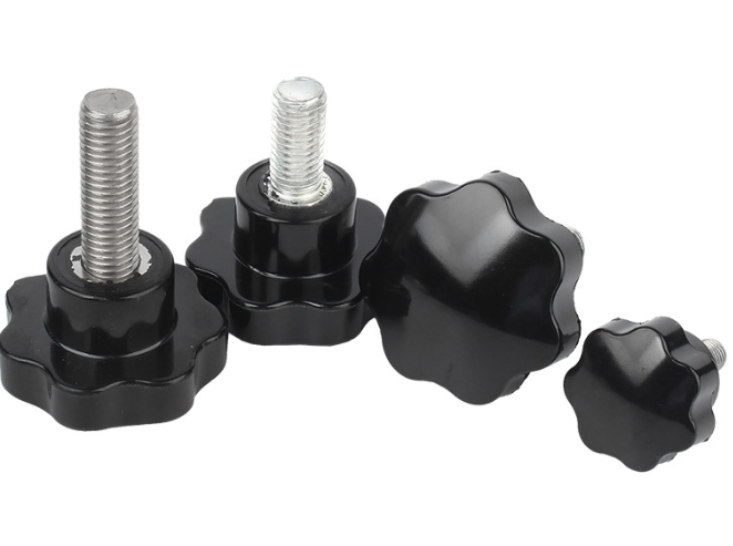 Carbon steel stainless steel plum blossom handle screw star shaped hand twisted rubber head with handle bolt plastic tw