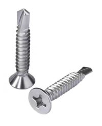 304 410 stainless steel drill tail steel wire countersunk cross groove self tapping self tapping tail screw flat head s