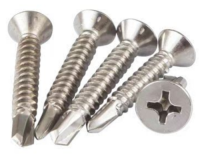 304 410 stainless steel drill tail steel wire countersunk cross groove self tapping self tapping tail screw flat head s