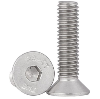 304 stainless steel countersunk hexagonal head screw, flat head screw, flat cup bolt DIN7991, complete specifications