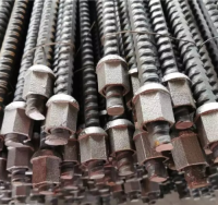 Left threaded rod anchor rod, specialized steel rod for mining support, hollow grouting anchor rod for coal mine suppor