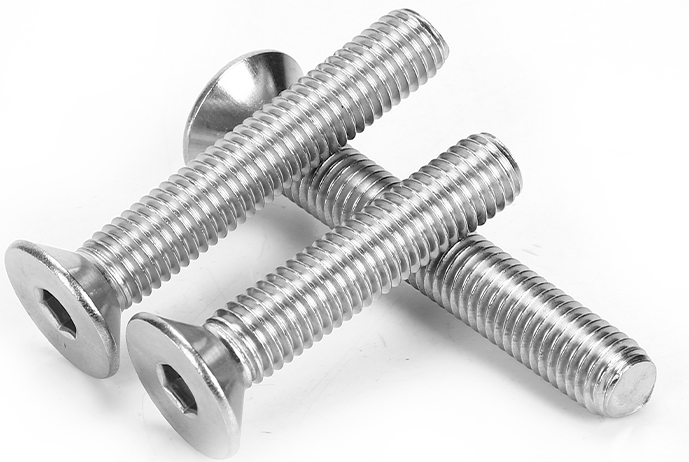 304 stainless steel countersunk hexagonal head screw, flat head screw, flat cup bolt DIN7991, complete specifications
