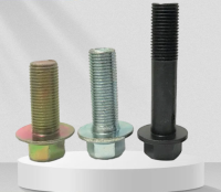 8.8-10.9-12.9 grade, high-strength color zinc plated flange bolt, stainless steel hexagonal screw, high-strength anti s
