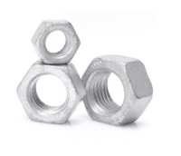Hexagonal hot-dip galvanized nut for photovoltaic power tower project with 4.8-6.8-8.8 grade outdoor nuts, strong anti-