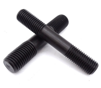 High strength double head bolt grade 8.8 through thread stud grade 12.9 blackened full thread rod grade 10.9 full threa